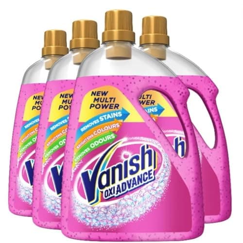 Image of Vanish Gold Oxi Action Gel Stain Remover Fabric Clothes Colour Safe 4 x 2250ml