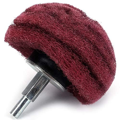 Image of SI FANG 75mm Dome Sanding Mop Polishing Pad, 320 Grit 6mm Shank Drill Abrasive Buffing Wheel, for Stainless Steel Copper Aluminum Marble Furniture