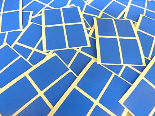 Image of 38x25mm (1.5"x1") Rectangular Shape Colour Code Stickers - Packs of 80 Coloured Narrow Rectangles Sticky Labels - 32 Colours Available (Royal Blue)