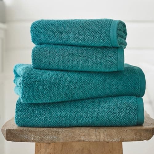 Image of Deyongs Romeo Quik Dry Zero Twist Fast Absorbent Soft Cotton Towel (Turquoise, Hand Towel)