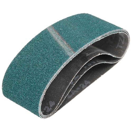 Image of sourcing map 100mm x 610mm Sanding Belts, 3 Pcs 24 Grit Zirconia Abrasive Belt Sander File Belt for Woodworking, Metal Polishing, Knife Sharpener