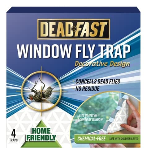 Image of Deadfast 20300610 Indoor Fly Window Traps - 4 Packs, White