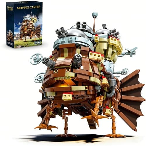 Image of DrmBeyd Magic Moving Castle Building Set, Anime Howls Mobile Castle Building Blocks Set, Movie Moving Castle Collectible Model, Home Office Decor Gifts for Anime Fans (1513 PCS)