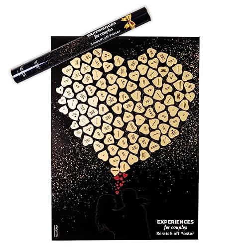 Image of Froster Experiences for Couples Scratch off Poster, over 100 Date Night Ideas for Couples, Bucket List Activities, Dates, Valentine’s Day, Engagement or Anniversary