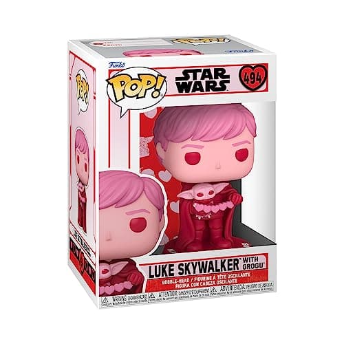 Image of Funko Pop! Star Wars: Valentines - Luke Skywalker & Grogu (the Child, Baby Yoda) - (Grogu (the Child, Baby Yoda), Baby Yoda) - Star Wars: the Mandalorian - Collectable Vinyl Figure - Gift Idea
