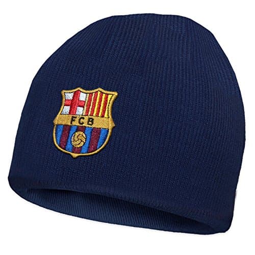 Image of FC Barcelona Official Football Gift Kids Knitted Beanie Hat Navy