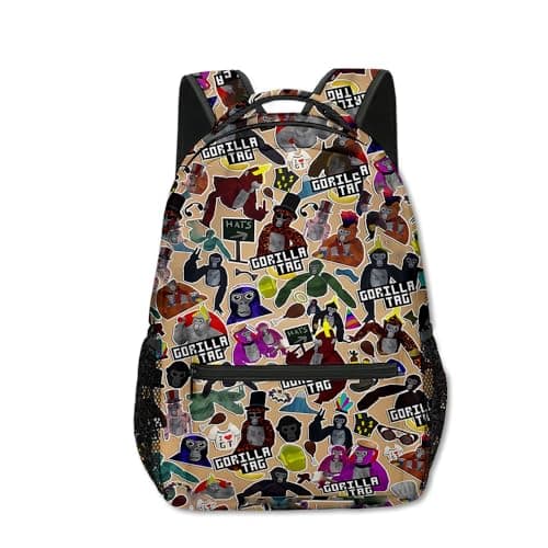 Image of CLJKU Boys Gorilla Tag Backpack Kids Funny Gorilla Tag Casual Daypacks - L Size/17in (02,17in)