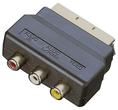 Image of Mr.Gadget's Solutions RGB SCART Plug Male to 3 RCA Female A/V Adaptor Compatible with TV DVD VCRs