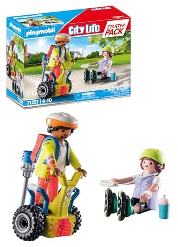 Image of Playmobil 71257 Rescue with Balance Racer Starter Pack, Fun Imaginative Role-Play, PlaySets Suitable for Children Ages 4+