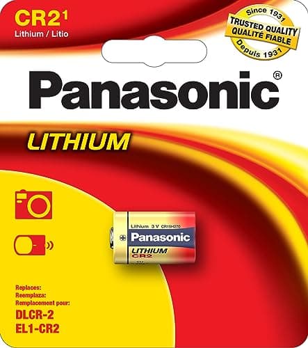 Image of Panasonic CR2 3.0 Volt Long Lasting Lithium Coin Cell Batteries for Rangefinders, Cameras, Flashlights and Other Devices, 1-Battery Pack