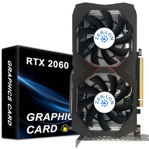 Image of ZER-LON Gaming GeForce RTX 2060 6GB GDRR6 192-Bit HDMI/DP/DVI 1680MHz Dual Fans Ray-Tracing Graphics Card