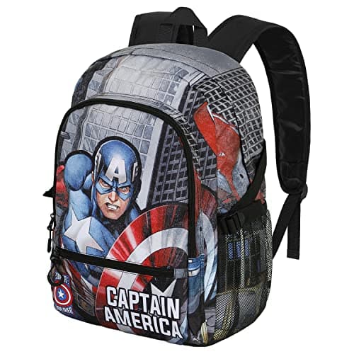 Image of Marvel Captain America Defender-FAN Fight Backpack 2.0, Multicolour, 18 x 31 x 44 cm, Capacity 24 L