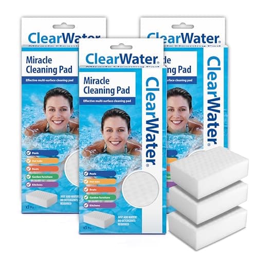 Image of Clearwater Miracle Pad Pool and Spa Cleaning Sponge - Pack of 9, White