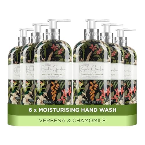 Image of Baylis & Harding Royale Garden Verbena & Chamomile Hand Wash, 500 ml (Pack of 6) - Vegan Friendly