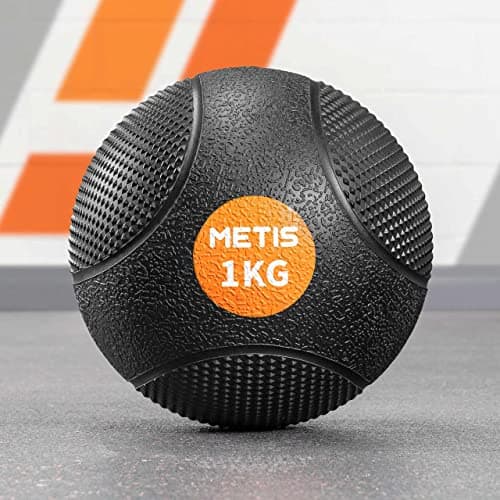 Image of METIS Medicine Balls – 1kg to 10kg | Home Fitness and Gym Slam Balls – High Grip Textured Rubber Finish (1kg)