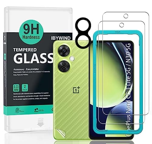 Image of Ibywind Screen Protector For OnePlus Nord CE 3 Lite 5G/OnePlus Nord N30 5G 6.72"[2 Pack],9H Hardness Tempered Glass,With 1Pc Camera Lens Protector,Easy to Install