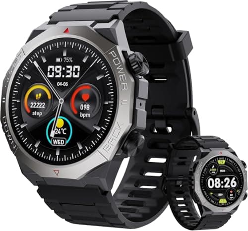 Image of Military Smart Watches for Men(Answer/Make Calls), 1.39" Fitness Tracker with Heart Rate Pedometer Sleep Monitor, 110+ Sports Modes Fitness Watch for Men, IP68 Waterproof Smartwatch for Android iOS