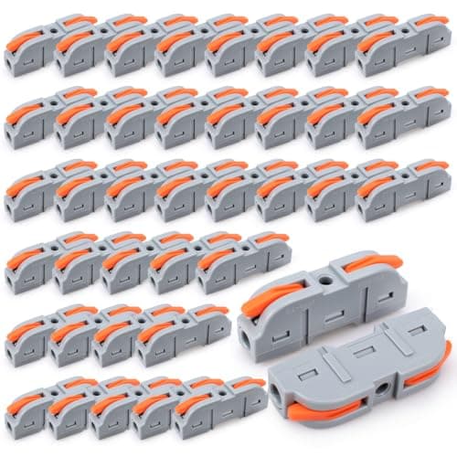 Image of Innfeeltech 40 Pcs Connecting Ternimal, 1 In 1 Out Connection Clamp,with Lever, Cable Connectors with 0.2-4 mm² Conductor Clamp, Spliceable LT-211