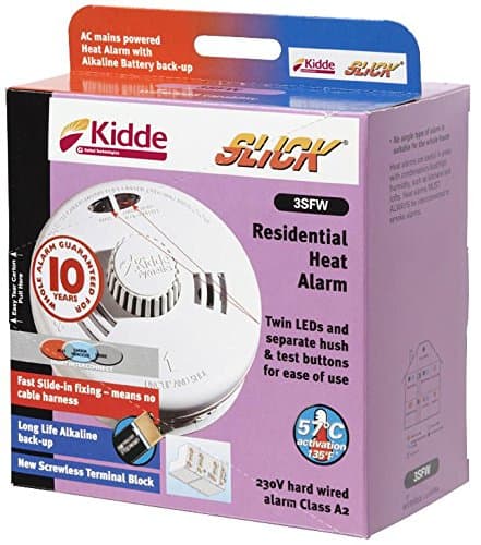 Image of KIDDE 3SFW 230V Mains Heat Alarm Class A2 with Long-life Battery Back-up