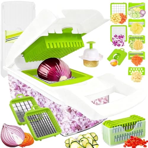 Image of Pro-Series 16-in-1 Vegetable Chopper, Box Mandoline Slicer Manual w/Container, Mandolin Grater Cutter for Salad Onion Food Veg (Home Essential & Accessories, Kitchen Cooking Tool & Gadgets)
