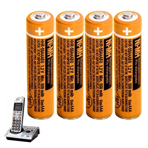 Image of NI-MH AAA Rechargeable Battery 1.2V 550mah 4-Pack AAA rechargeable Batteries for Panasonic BT Gigaset Cordless Phones