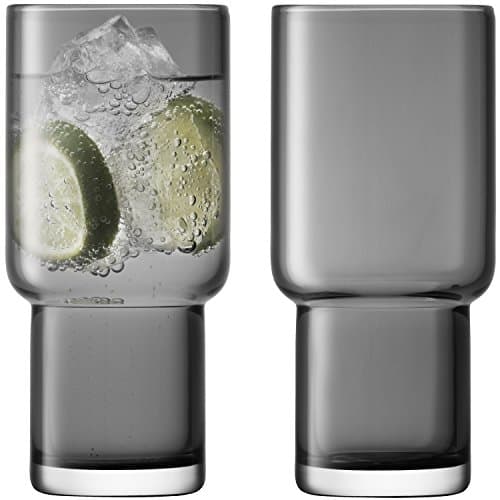 Image of LSA International Utility Highball 390ml Slate | Set of 2 | Mouthblown & Handmade Glass | UT71