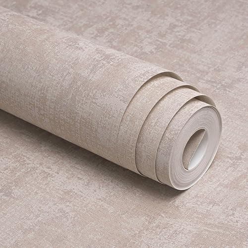 Image of Anttyscar Industrial Textured Concrete Effect Brown Wallpaper Decorative Luxury Wall Paper with Distressed Pattern, Textured Finish & Metallic Detailing for Living Room, Bedroom, Fireplace
