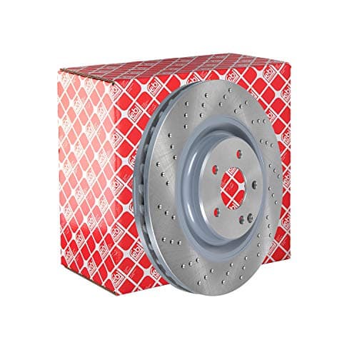 Image of febi bilstein 37516 Brake Disc Set (2 Brake Disc) front, perforated/internally ventilated, No. of Holes 5