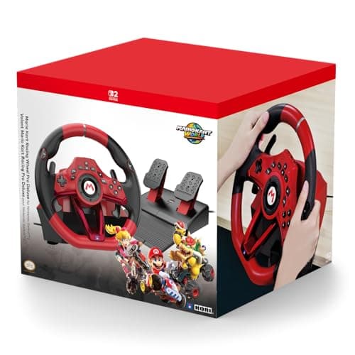 Image of HORI Mario Kart Racing Wheel Pro Deluxe for Nintendo Switch 2 - Officially Licensed By Nintendo