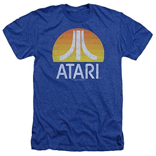 Image of Atari - Mens Sunrise Eroded Heather T-Shirt, Medium, Royal Blue