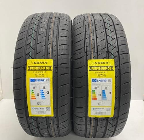 Image of 2 X 235 55 17 PRIME UHP 235/55ZR17 103W XL EXTRA LOAD AMAZING C B LABELS M+S TYRES