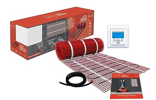 Image of Klima 1.5m2 Electric Under Floor Heating Mat Kit 150w/m2 Output for Use Under Tile with Digital Thermostat Floors Easy Installation Can Be Cut and Shaped to Suit Any Dimensions Perfect Radiant