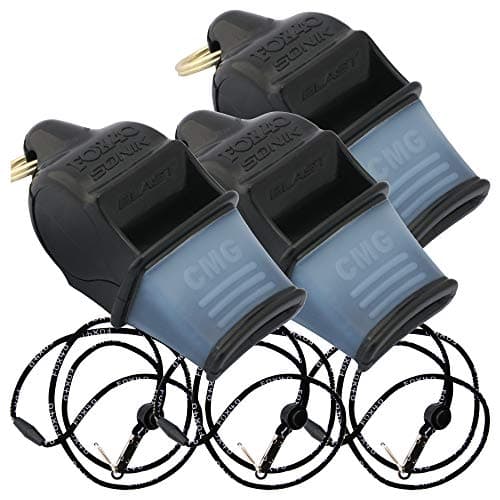 Image of Fox 40 Sonik Blast CMG w/Breakaway Lanyard 3 Pack (Black)