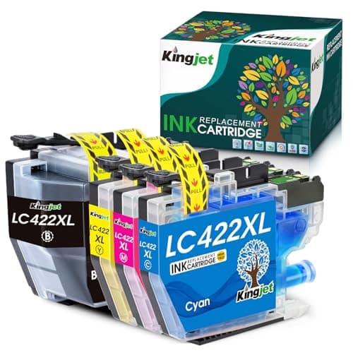 Image of KINGJET LC422XL Ink Cartridges for Brother LC422XL LC422 LC-422XLVAL Ink Cartridges Multipack for Brother MFC-J5340DW MFC-J5345DW MFC-J5740DW MFC-J6540DW MFC-J6940DW Printer, 4 Pack