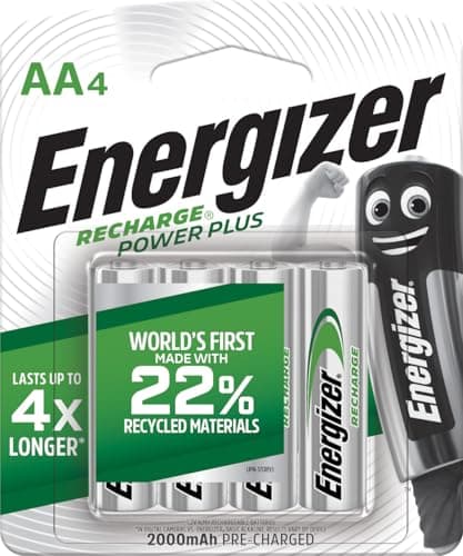 Image of Energizer Rechargeable Battery AA, Recharge Power Plus, 4 Pack