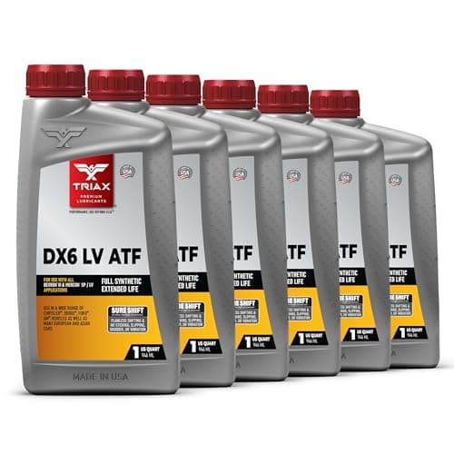 Image of TRIAX Transyn DEX VI Fully Synthetic Low Viscosity ATF - Compatible with GM Dexron VI - Honda/Acura DW-1 - Toyota WS - Most GM, Chrysler, Jeep Vehicles - 6 x 1 Quart (5.676 l)