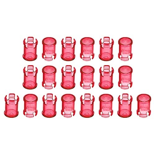 Image of PATIKIL 5mm Emitting Diode Holder, 20 Pack LED Holder Clip Mounting Bracket Socket Cap for Lamp Bulb Bezel Mount Panel LED Display, Red