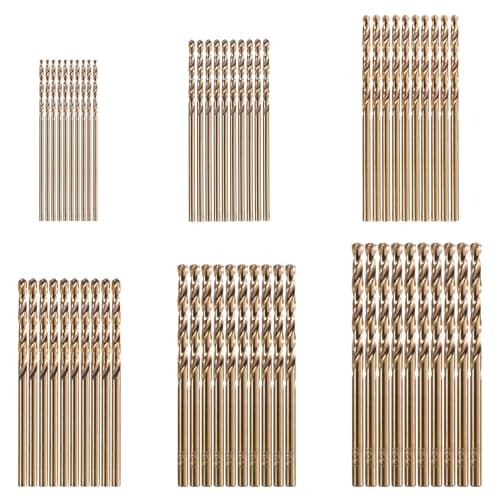 Image of HPMAISON True 5% Cobalt Jobber Drill Bit Set, 60Pcs Metric M35 High Speed Steel Twist Drill Bits 1mm-3.5mm, Extremely Heat Resistant for Stainless Steel, Cast Iron, Hard Metal, Aluminum, Plastic, Wood