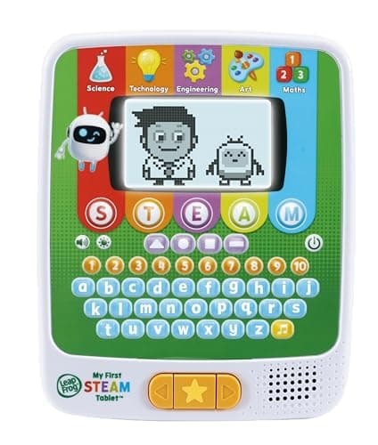 Image of LeapFrog My First STEAM Tablet, Learning Tablet for Kids, Educational Toy, Scientific Exploration with Shapes, Numbers, Animals, Problem-Solving, Toy Tablet for Ages 2, 3, 4 Years, English Version