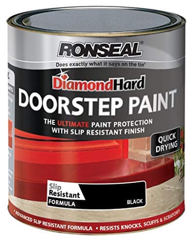 Image of Ronseal DHDSPB750 750ml Diamond Hard Doorstep Paint - Black