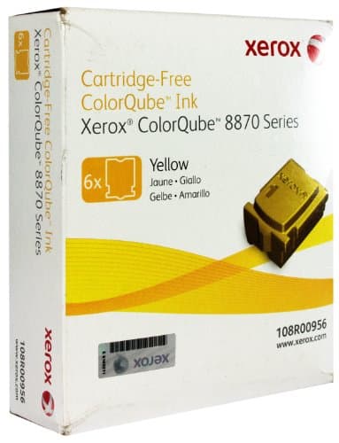 Image of Xerox ColorQube 8870/8880 Yellow Solid Ink (6 sticks, 17,300 Pages) - 108R00956