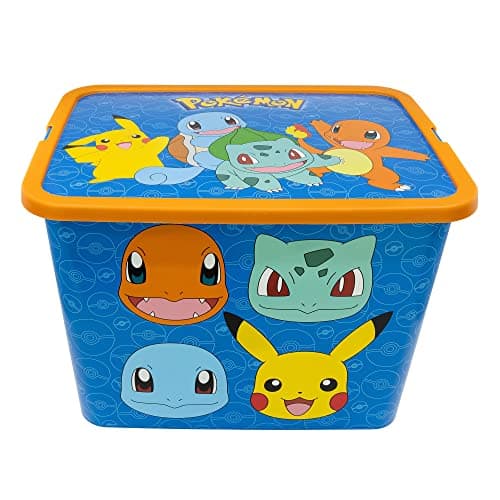 Image of Stor Pokemon Storage Box Container with Click Lock Lid, For Kids, Bedroom, Playroom, Toys, BPA Free (23 Litre)