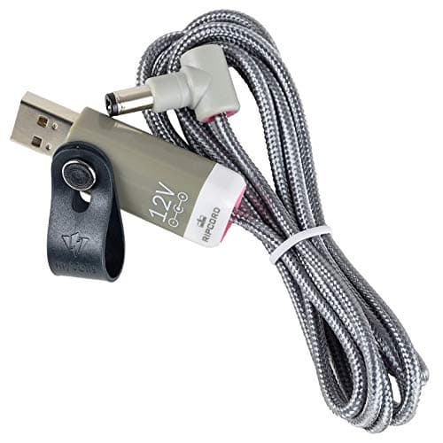 Image of myVolts Ripcord - USB to 12V DC power cable compatible with Ion Max LP Wood Turntable