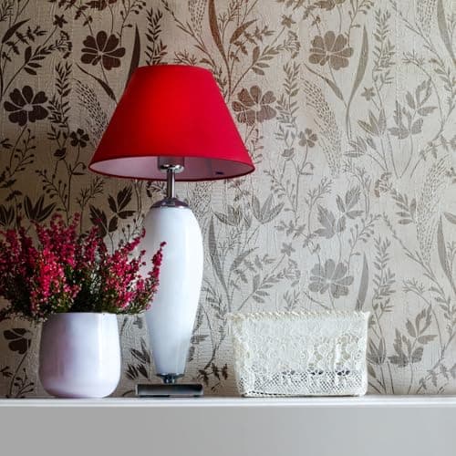 Image of GSS Designs Large Woodland Wildflowers Botanical Stencils 16x16Inch Reusable Floral Wall Stencil for Painting on Furniture Walls Nature Wallpaper Stencil Pattern
