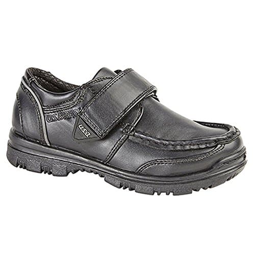 Image of BRASS 'MARK' TOUCH FASTENING BOAT SHOE - Black - size C13