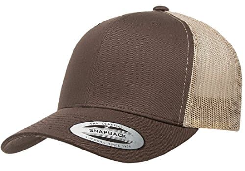 Image of Yupoong Men's Single Hat, Brown/Khaki, One Size