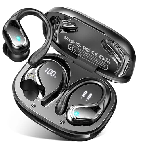 Image of Wireless Earbuds Sports, App Custom EQ, 75Hrs Bluetooth 5.4 Headphones HiFi Stereo, 4 ENC Noise-Cancelling Mic, IP7 Waterproof, Running Earphones with Earhooks, Ear Buds for Android iOS Gym Workout