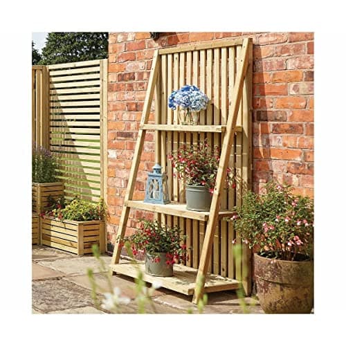 Image of Rowlinson GCPSTAND Garden Creations Plant Stand, Natural, 90 x 50 x 180 cm