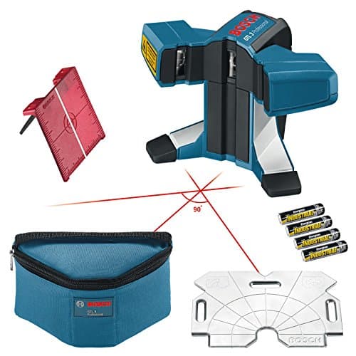 Image of Bosch Professional Tile Laser GTL 3 (3 Lines, Range: up to 20m, 4X AA Batteries, Protective Bag)