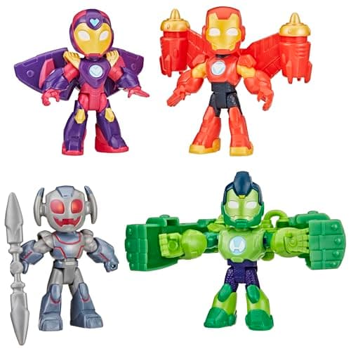 Image of Iron Man and His Awesome Friends IRON ARMOR FIGURE PACK, Red, Gold